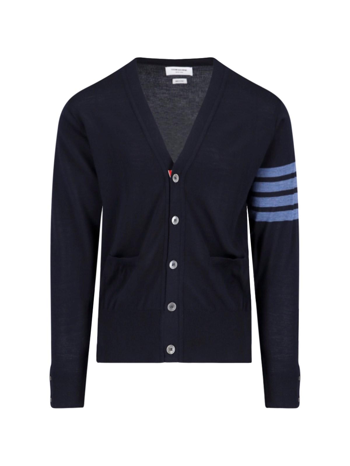 Shop Thom Browne 4-bar Cardigan In Navy