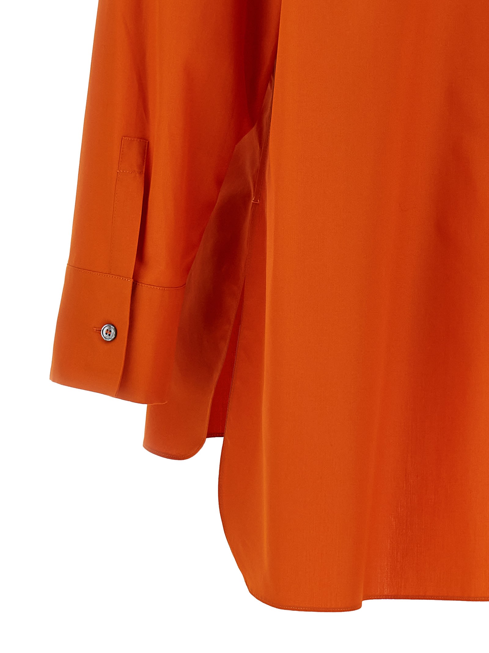 S Max Mara Gerona Popeline Cotton Shirt By Max Mara In Orange