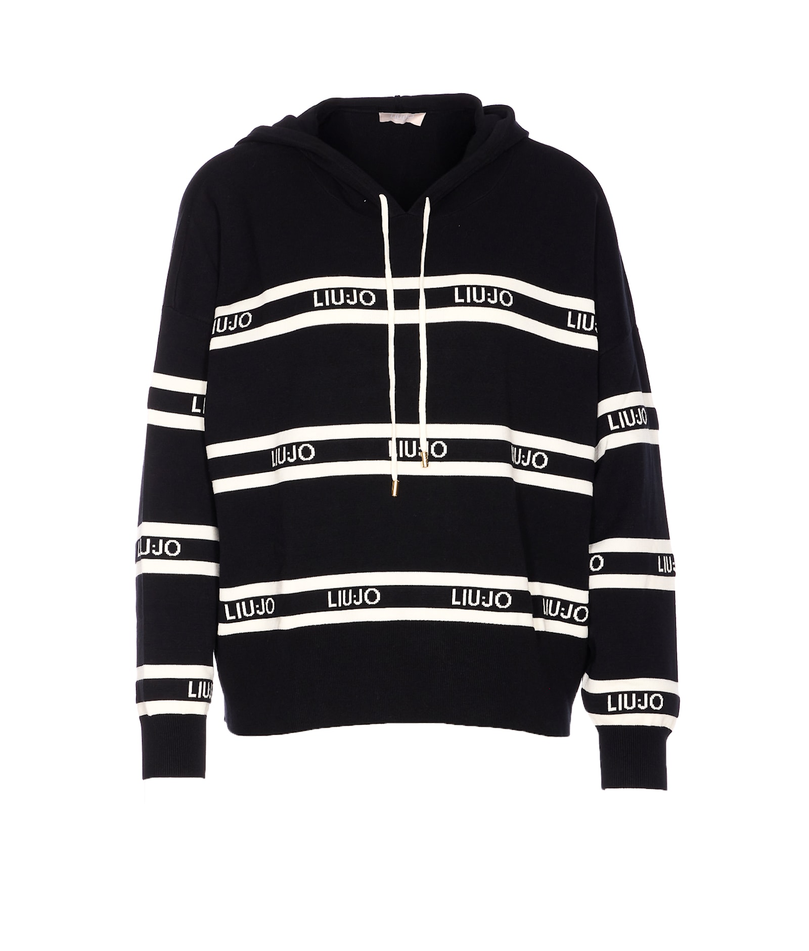 Liu •jo Knitted Sweatshirt In Black