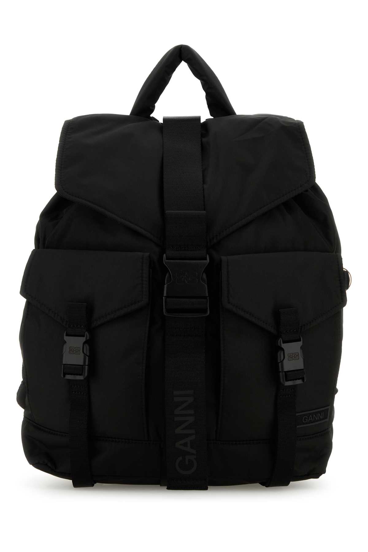 Black Fabric Backpack