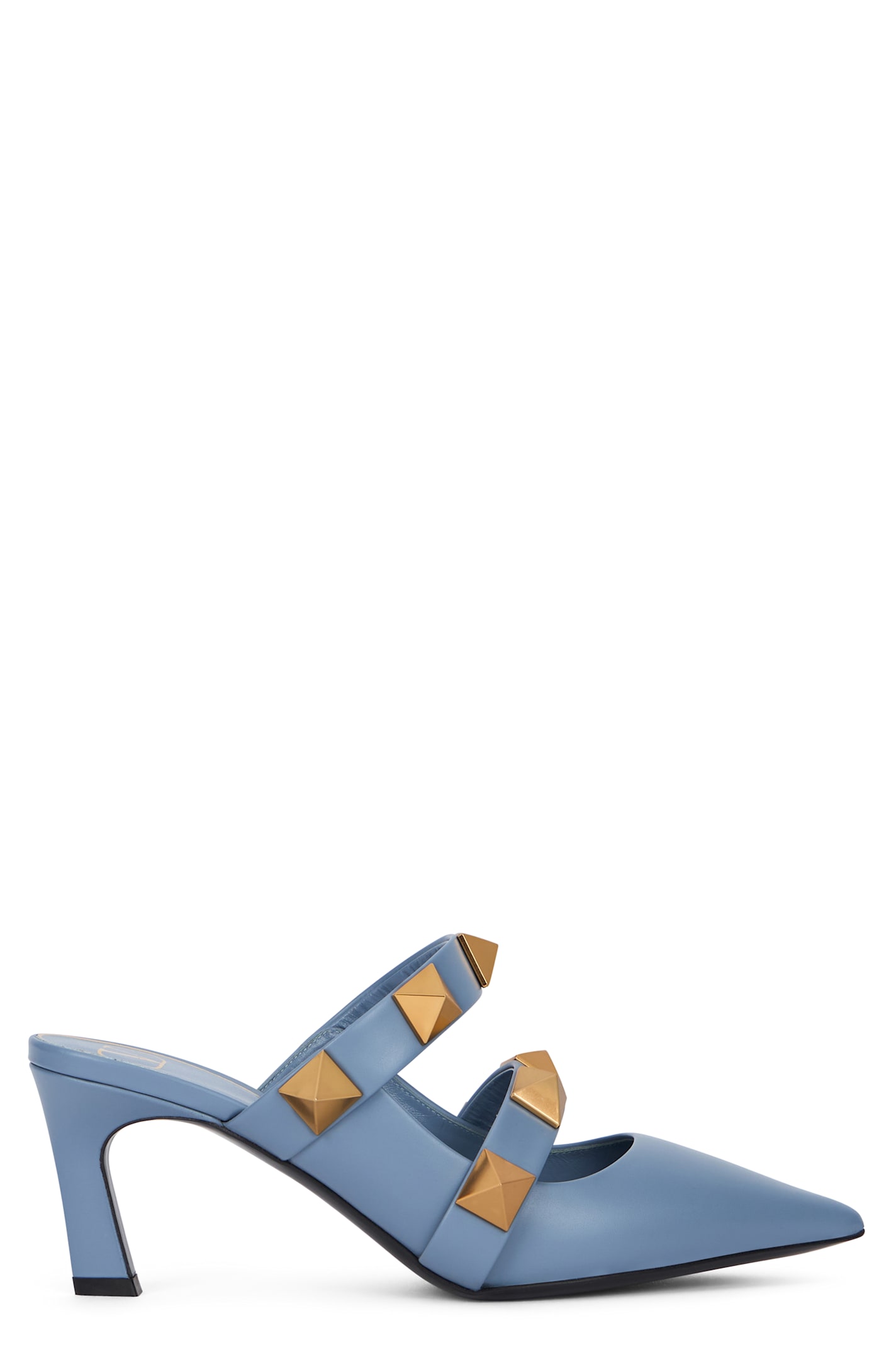 Valentino Studded-strap Mules In Multi