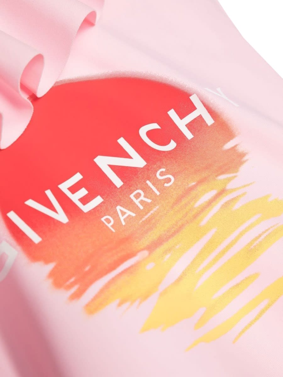Givenchy Girls Sunset Print Swimming Costume In Pink