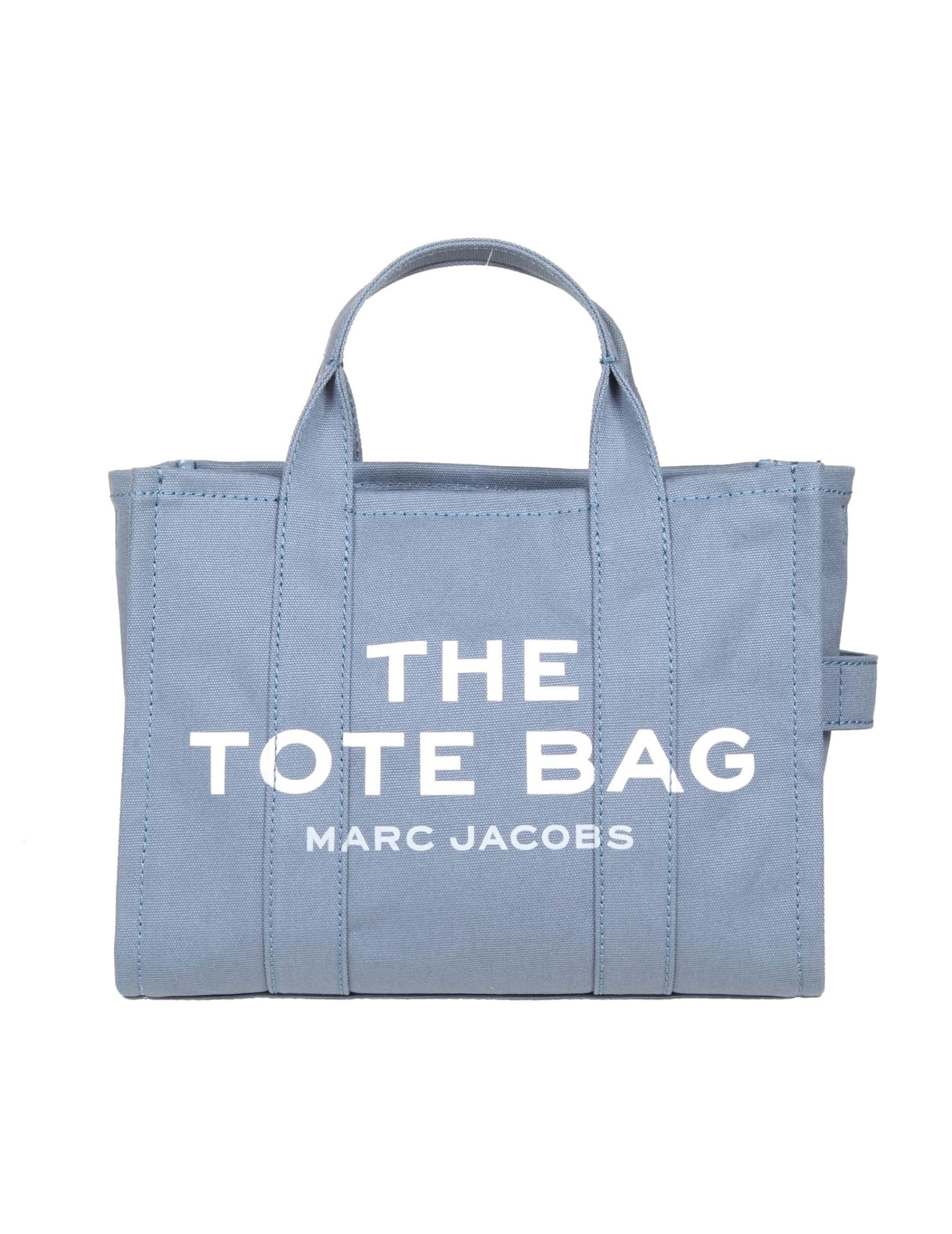 Shop Marc Jacobs The Small Tote In Canvas Color Blue Denim