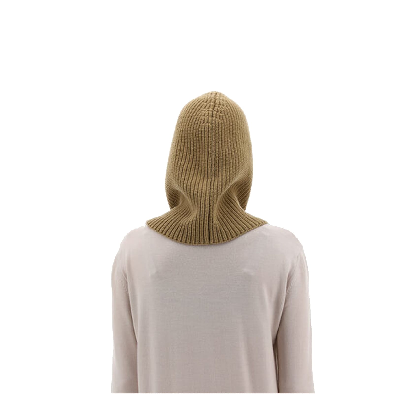 Herno Wool Balaclava Hat Women In Brown