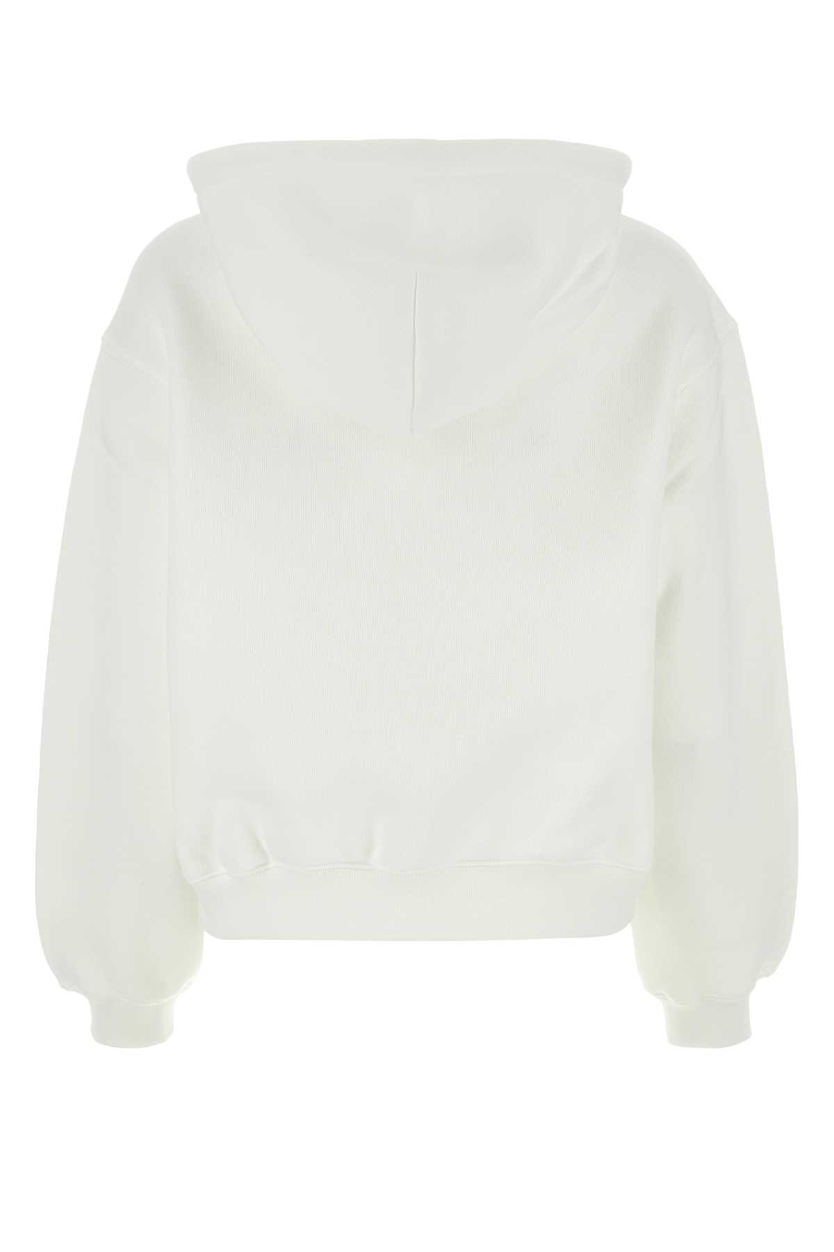 Alexander Wang T White Cotton Blend Oversize Sweatshirt In 100