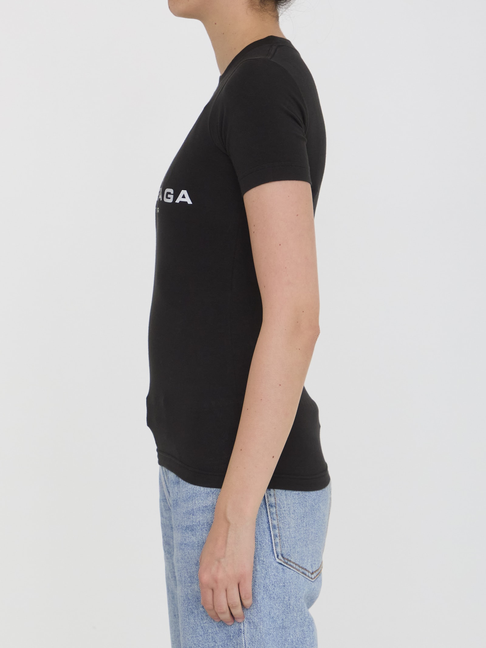 Shop Balenciaga Activewear T-shirt In Black