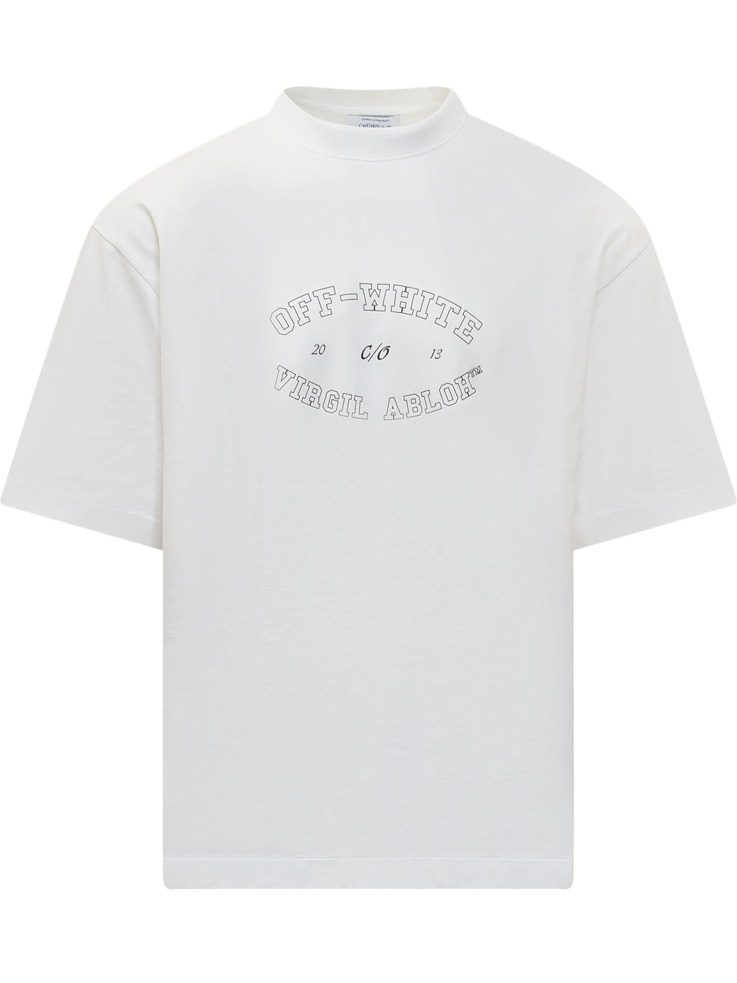 Shop Off-white T-shirt With Logo In White-black