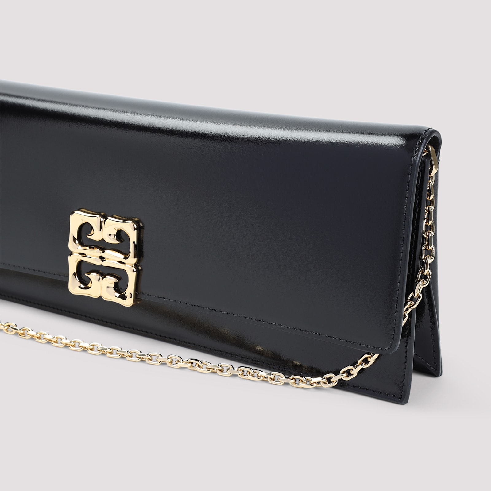 Givenchy Black Calf Leather 4g Liquid Clutch Bag In Black