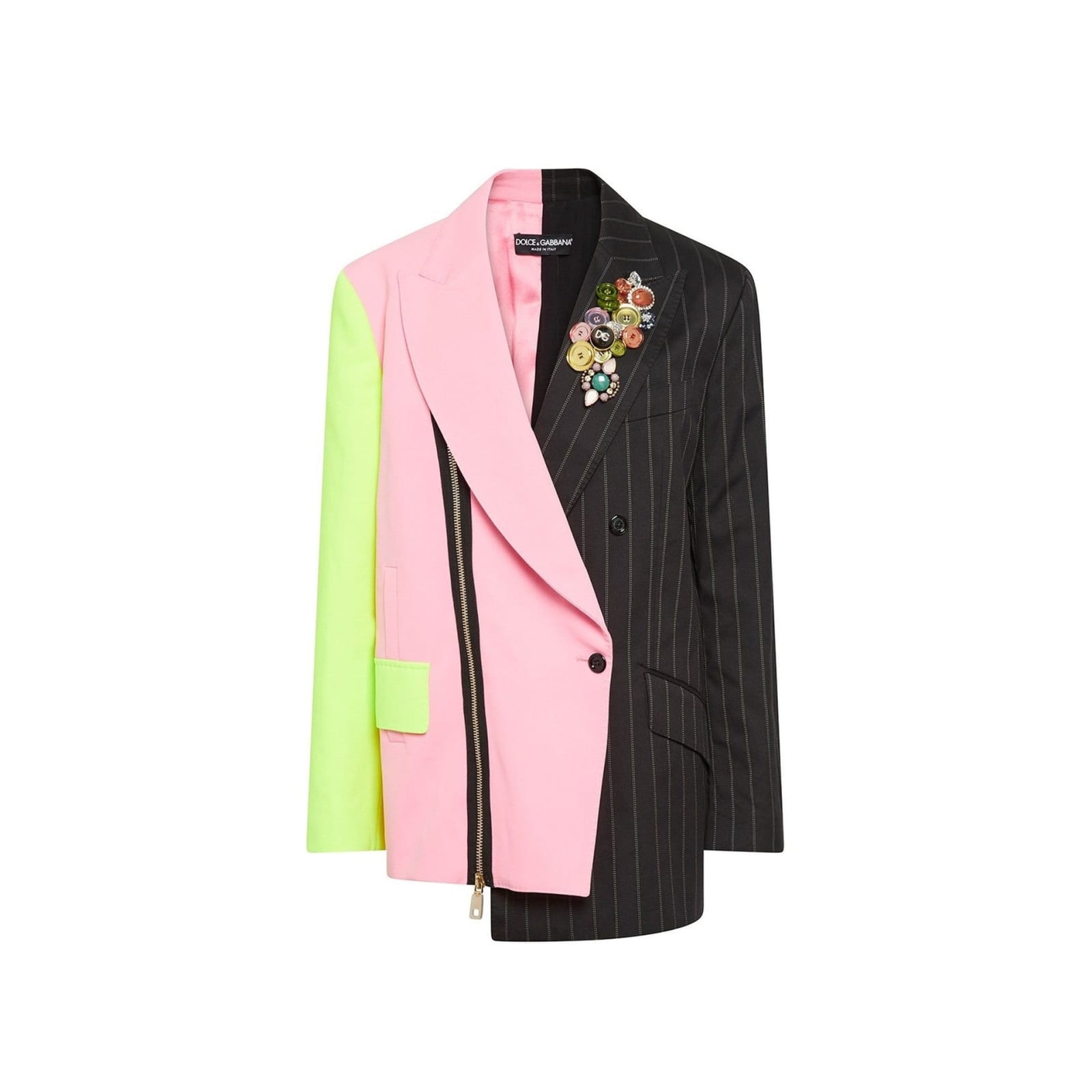 DOLCE & GABBANA DOUBLE-BREASTED PATCHWORK JACKET