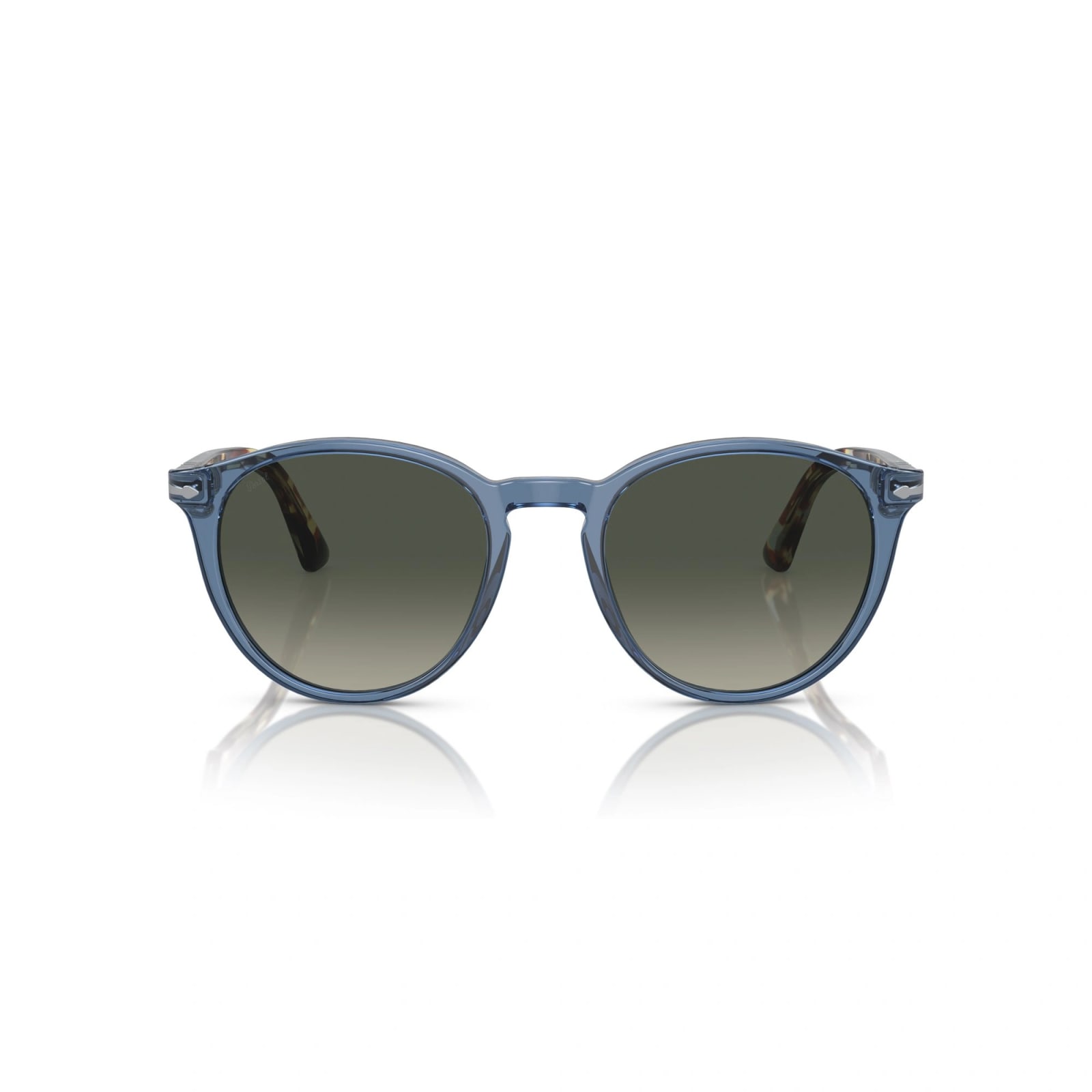 Shop Persol Po3152s 12027/71 Sunglasses In Blu Navy Lenti Grigie Degradanti