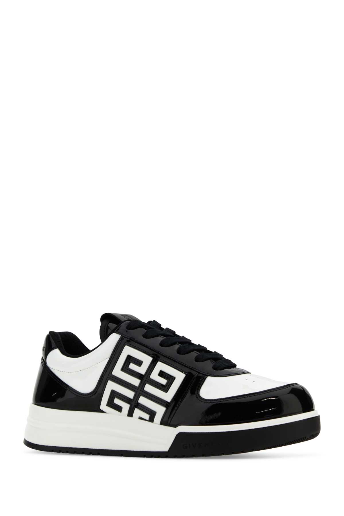 Shop Givenchy Two-tone Leather G4 Sneakers In Black/white
