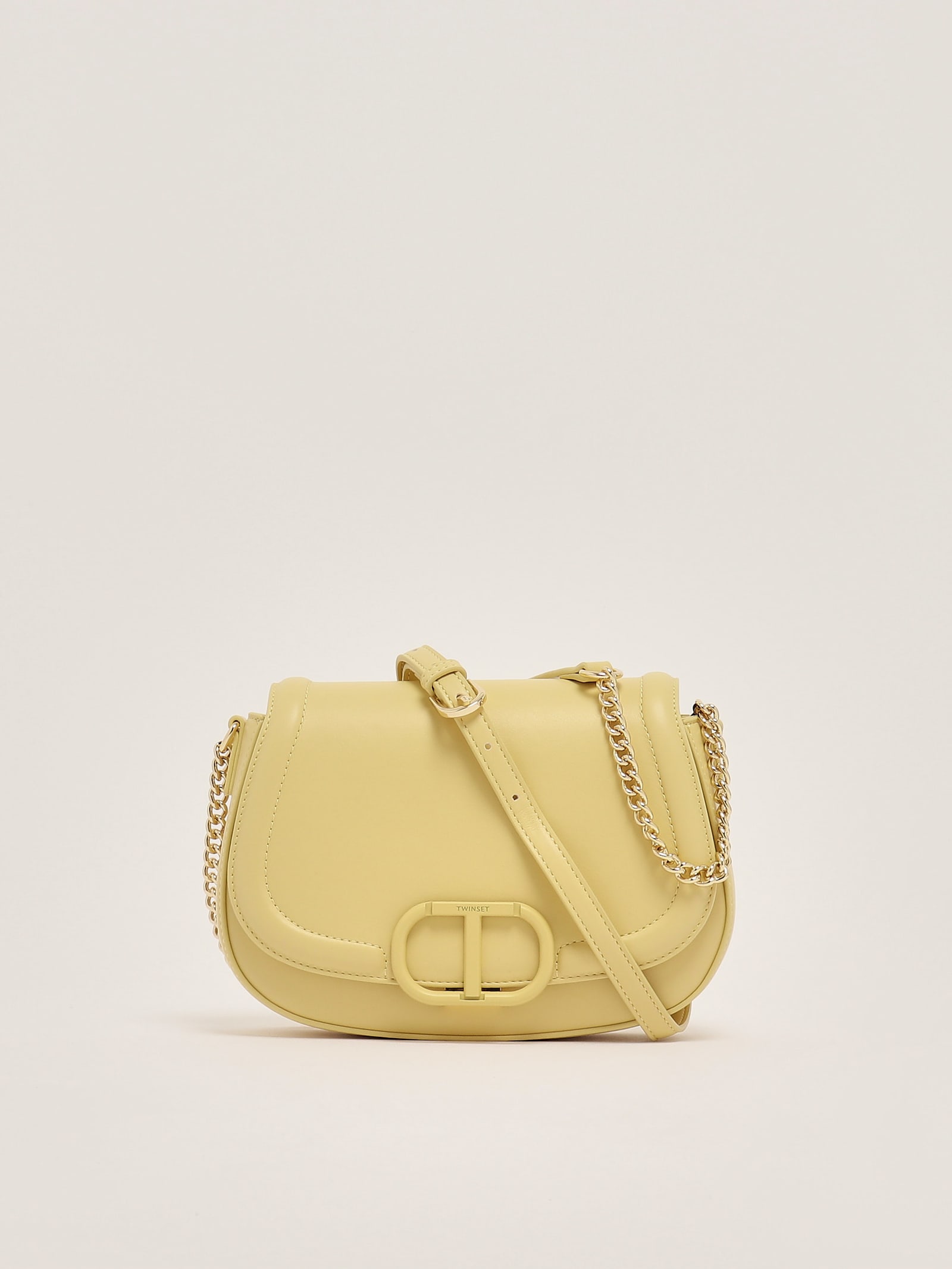Twinset Borsa A Tracolla Brera Con Apertura Oval T Clutch In Giallo Chiaro