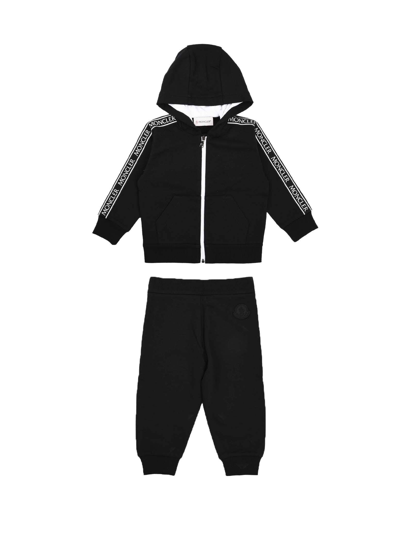 Moncler Complete Black Suit With Zip Sweatshirt