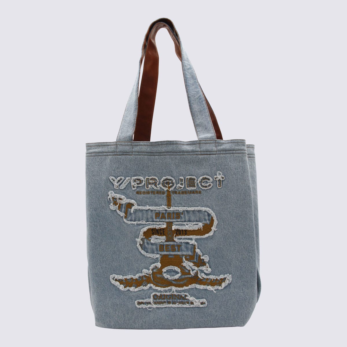 Shop Y/project Blue Cotton Tote Bag