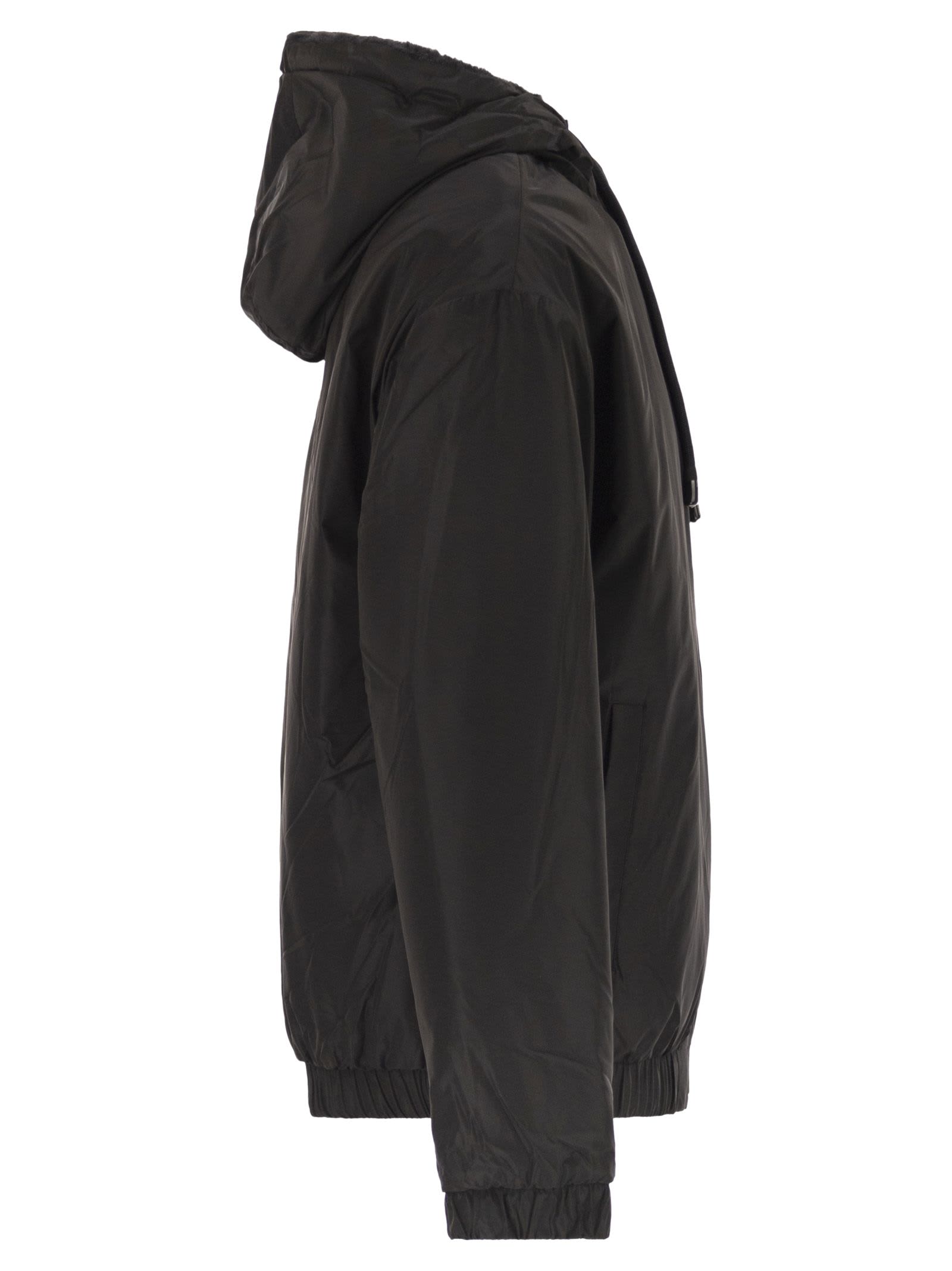 Moose Knuckles Borden Bunny - Reversible Jacket With Hood In Black