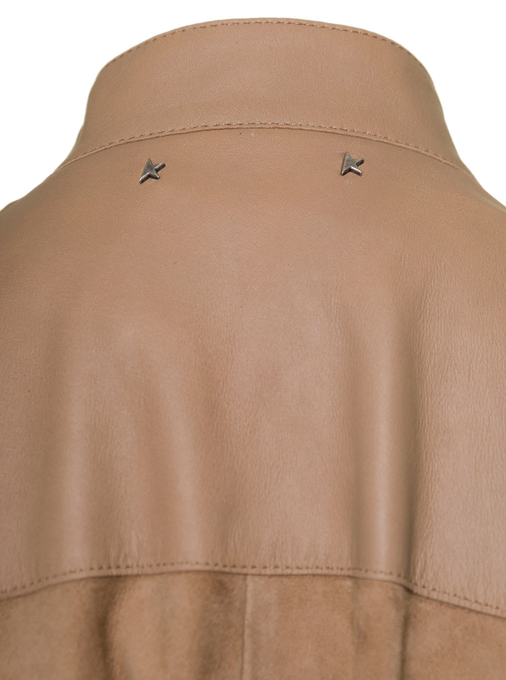 Shop Golden Goose Brown Belted Trench Coat In Suede Woman In Beige