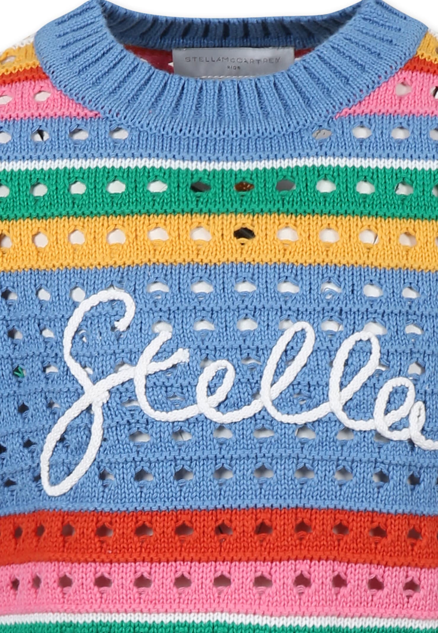 Stella Mccartney Multicolor Sweater For Girl With Logo In Multicolor