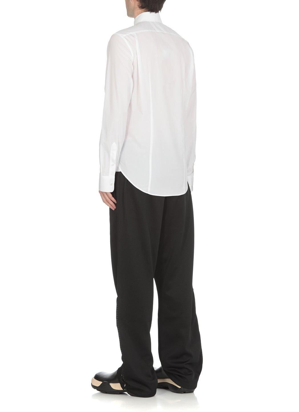 Lanvin Curved Hem Long-sleeved Shirt In White