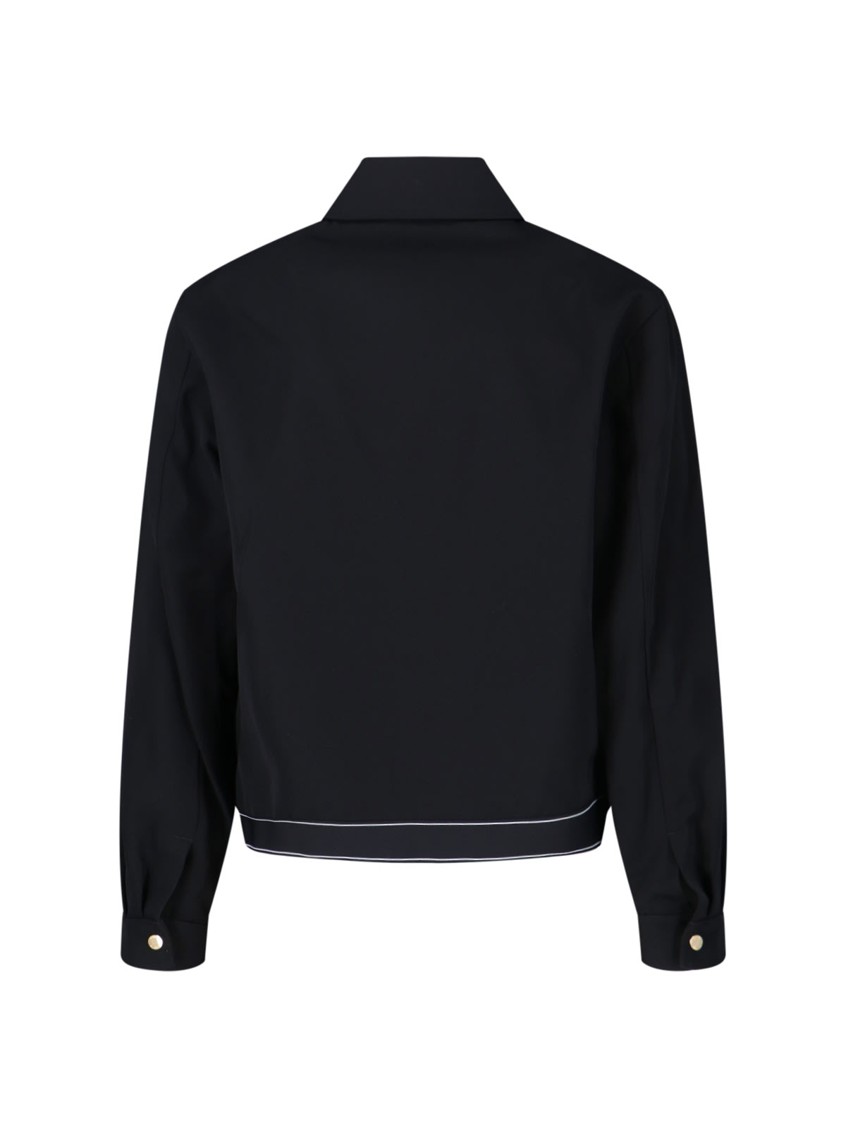 Casablanca Tailored Wool Jacket With Contrasting Logo In Black