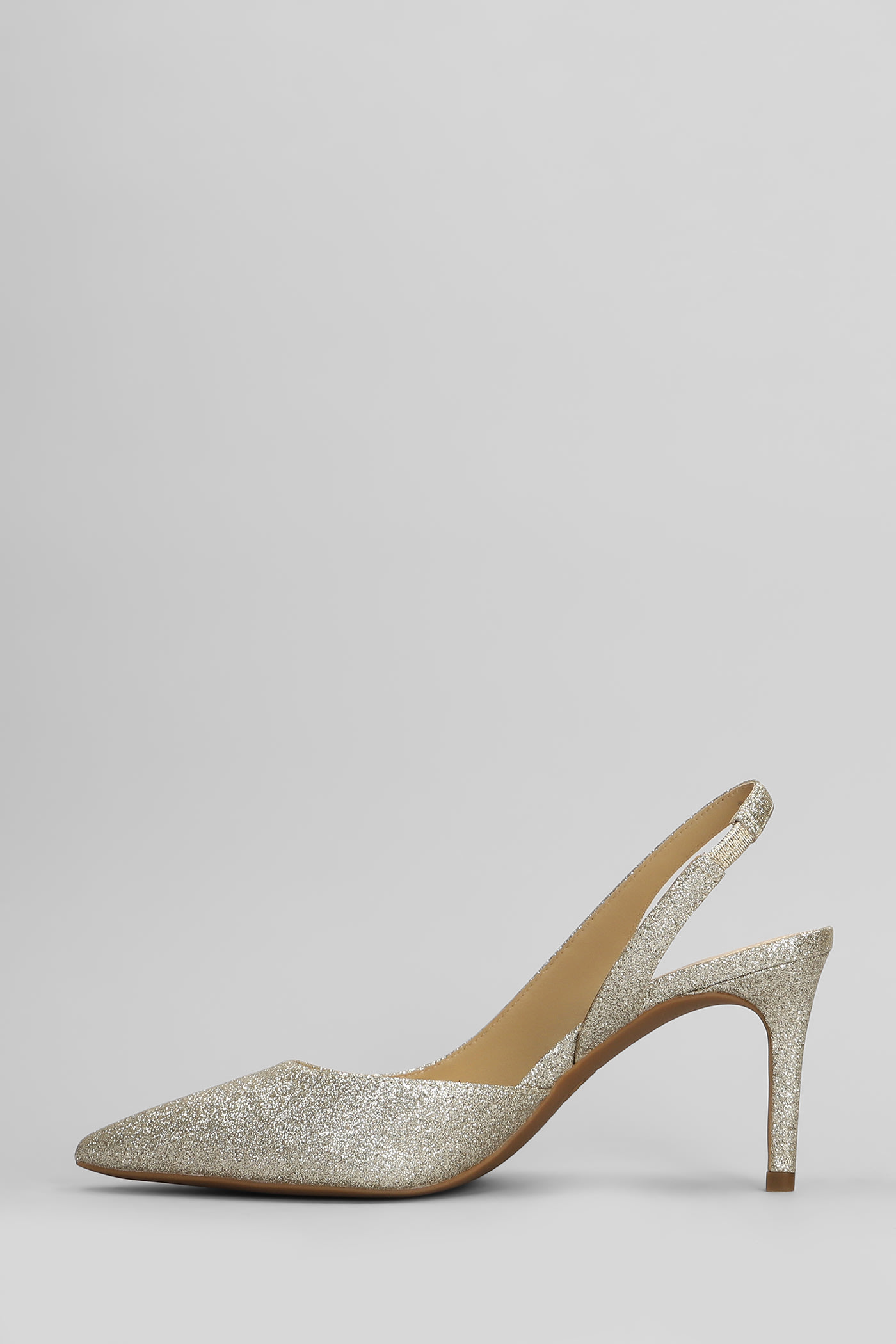 Shop Michael Kors Alina Pumps In Gold Glitter