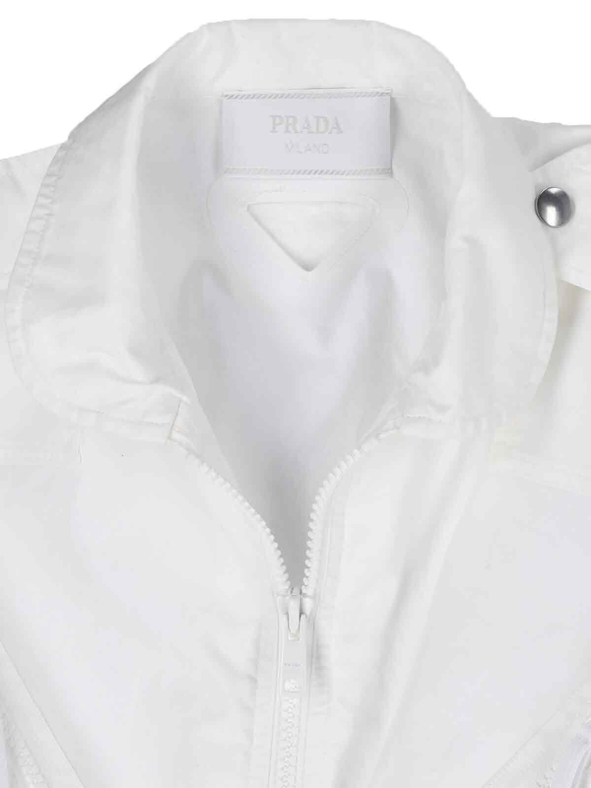 Prada Tuta In Cotone Bianco Uomo In White