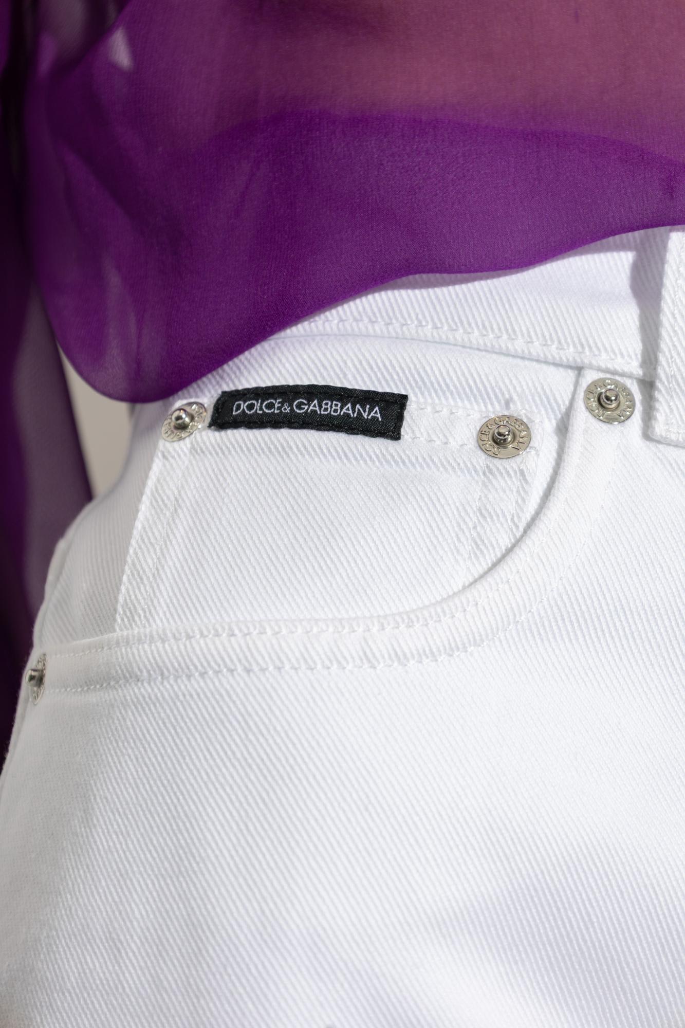 Dolce & Gabbana Cotton Trousers In White