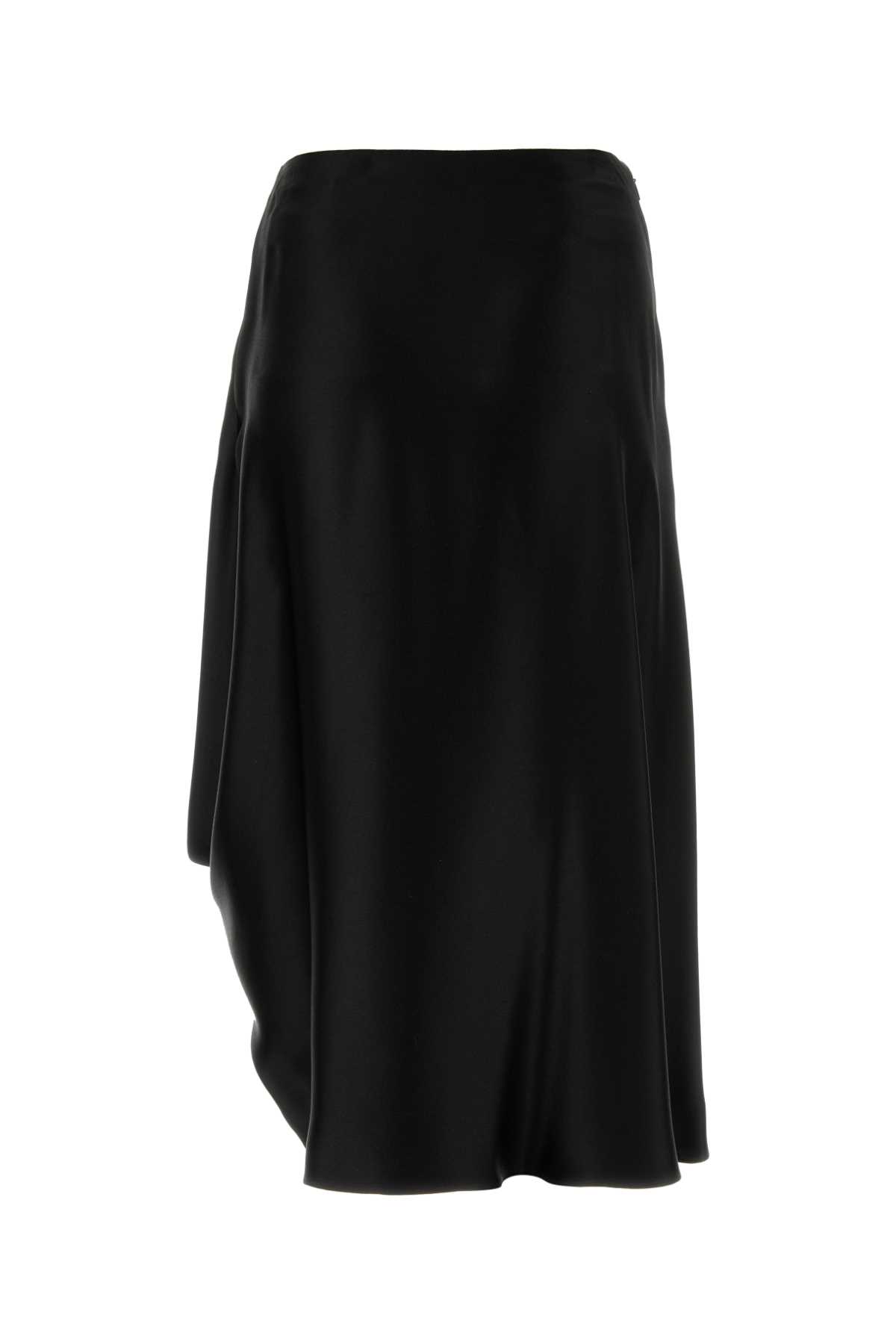 Loewe Black Silk Skirt