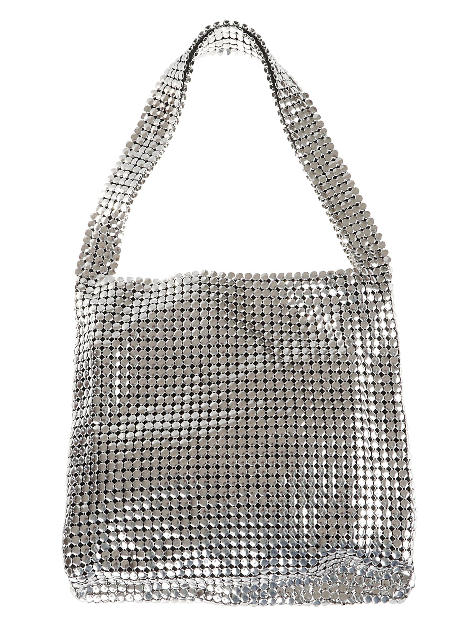 Shop Rabanne Chainmail Tote In Silver