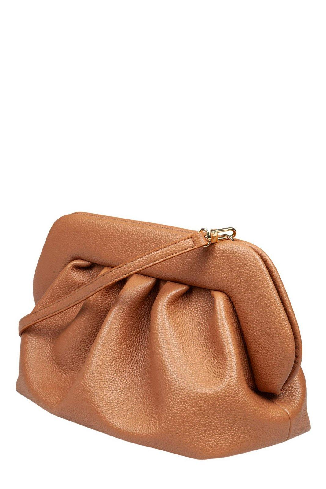 Themoirè Macadamia Vegan Pu Clutch In Beige