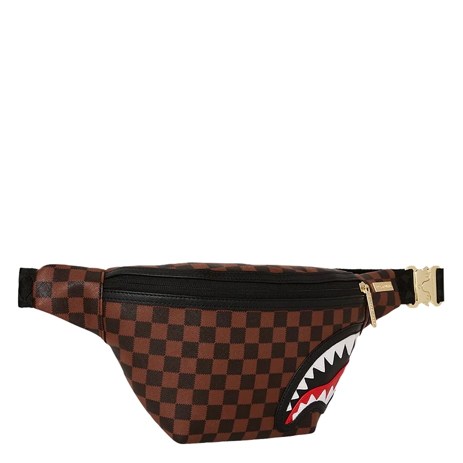 Sprayground Sawtooth Sharks In Paris Savvy Crossbody In Brown