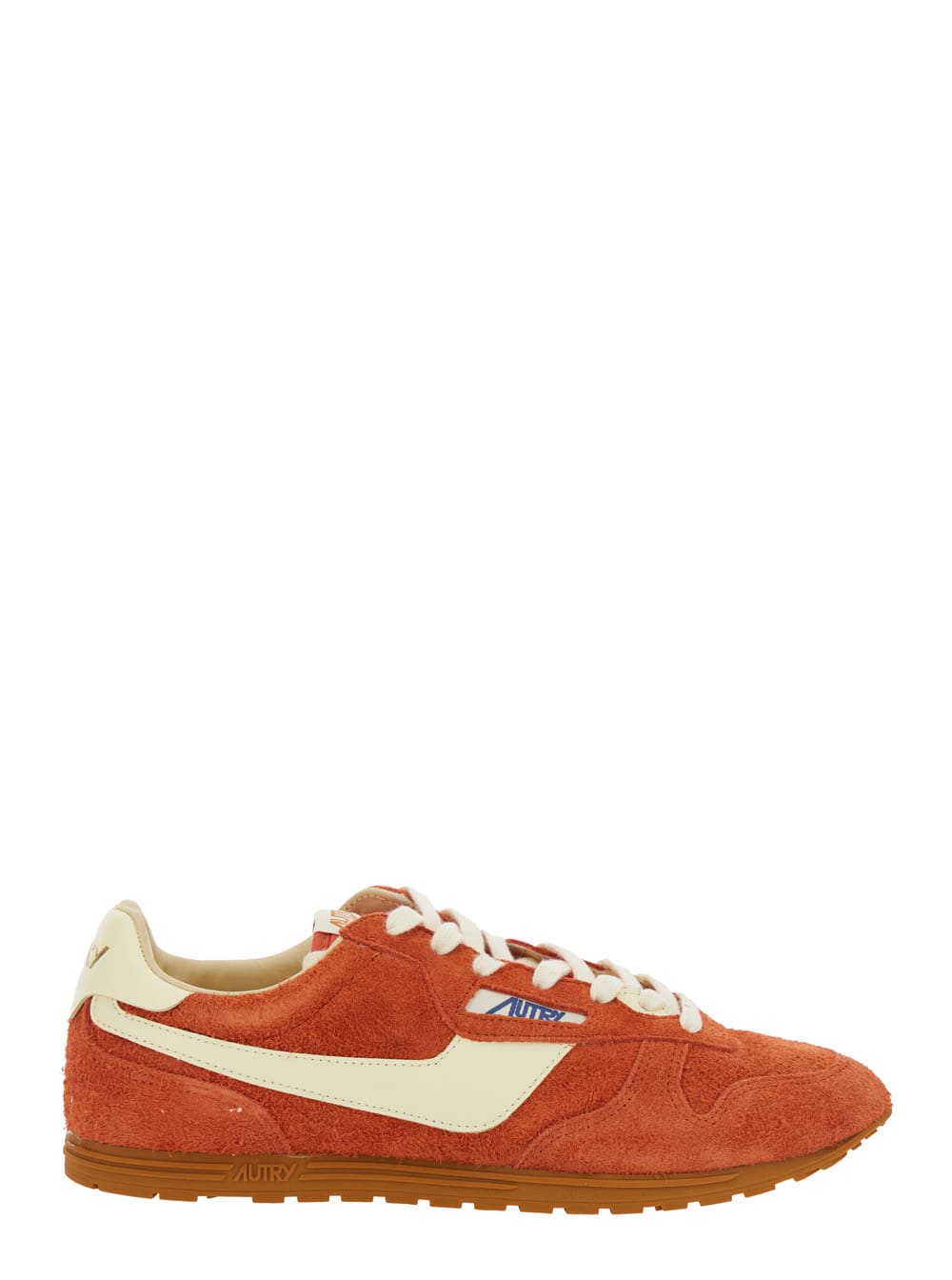 windspin Low Red Sneaker With Logo On The Side And On The Heel In Suede Man