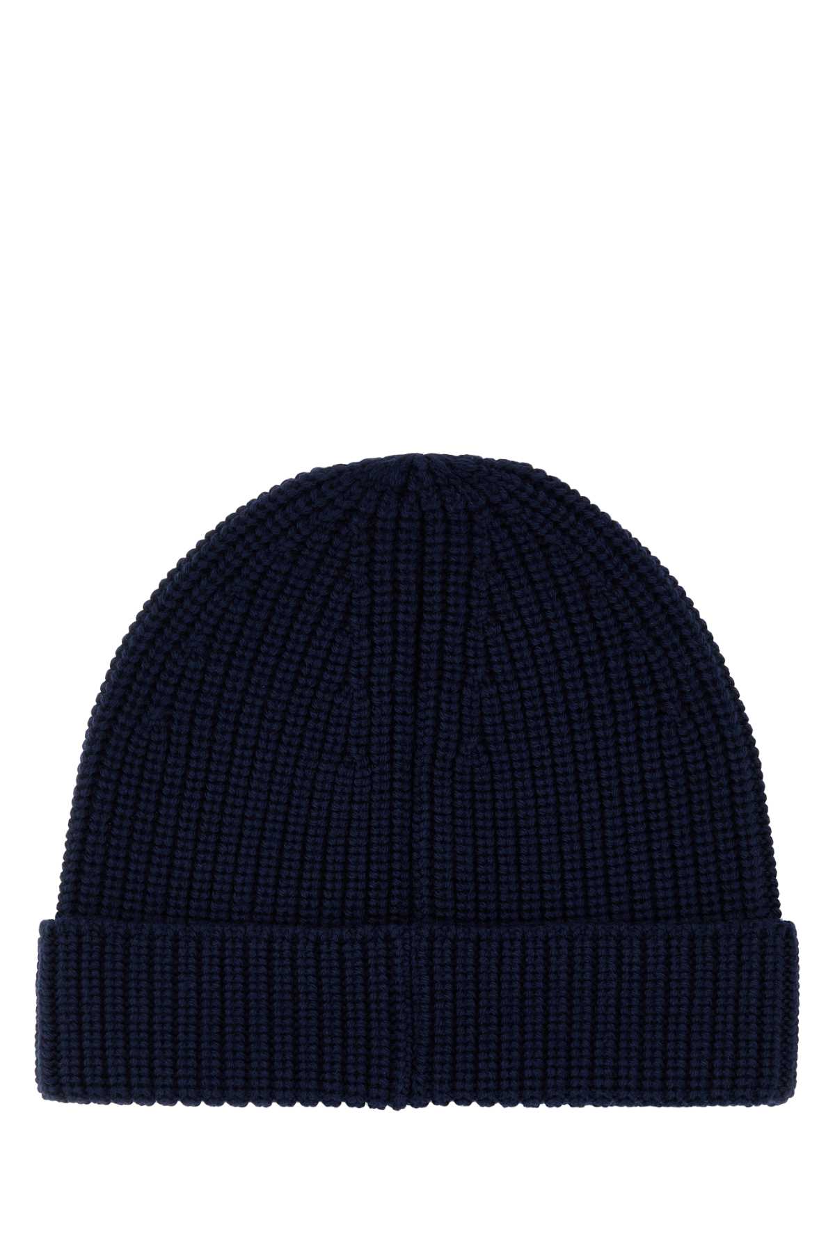 Shop Valentino Midnight Blue Wool Beanie Hat In Navy