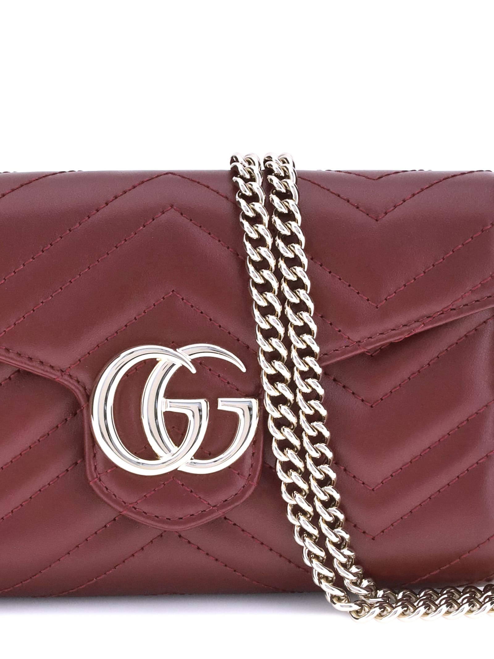 Gucci Women Gg Marmont Wallet With Chain