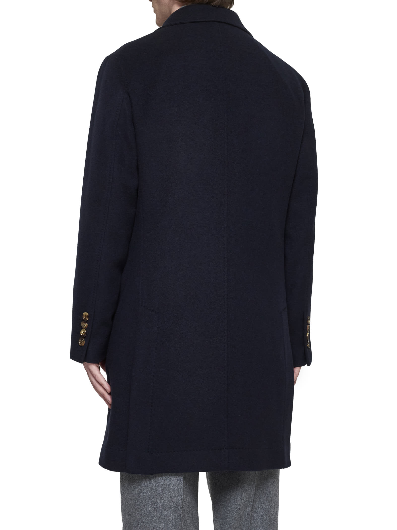 Shop Brunello Cucinelli Coat In Blue