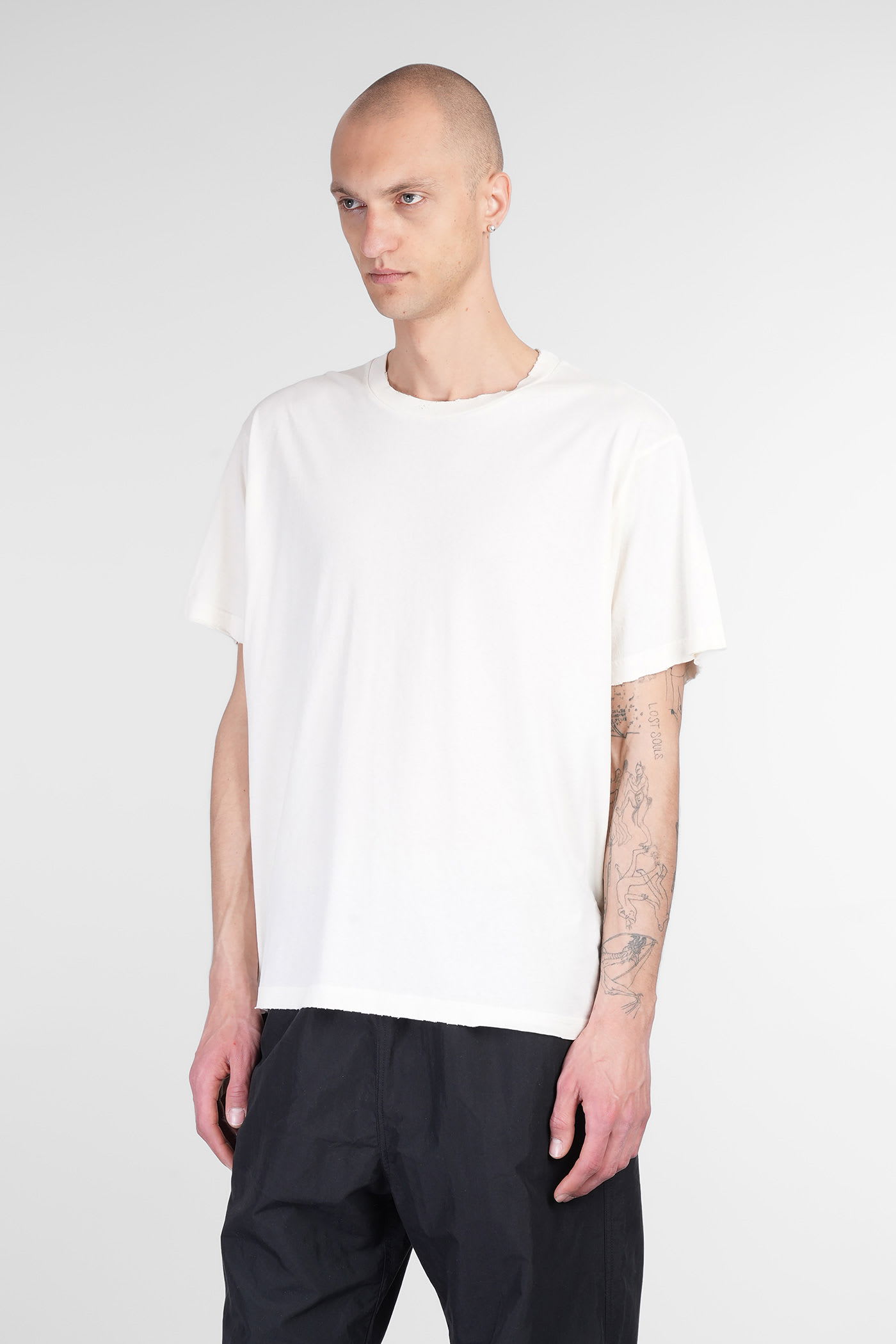 John Elliott T-shirt In Beige Cotton