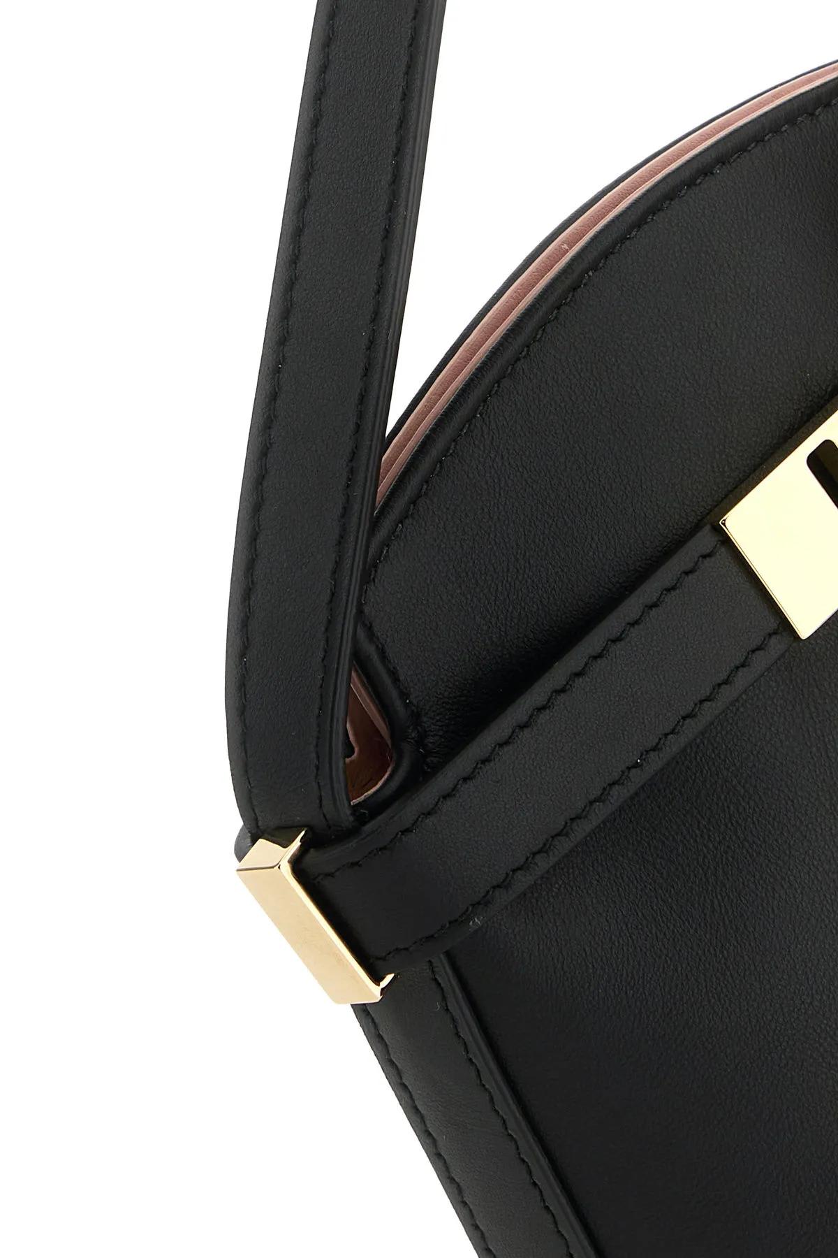 Shop Ferragamo Black Leather Hug Phone Case