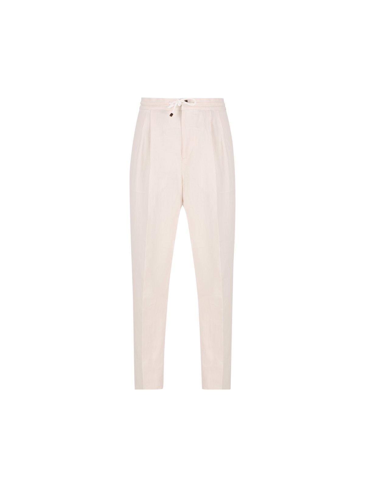 Brunello Cucinelli Drawstring Tapered Leg Trousers