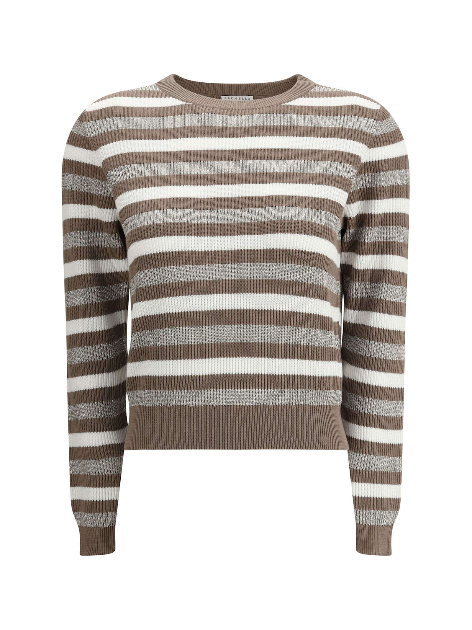 Brunello Cucinelli Women Sparkling Striped Sweater In Multi