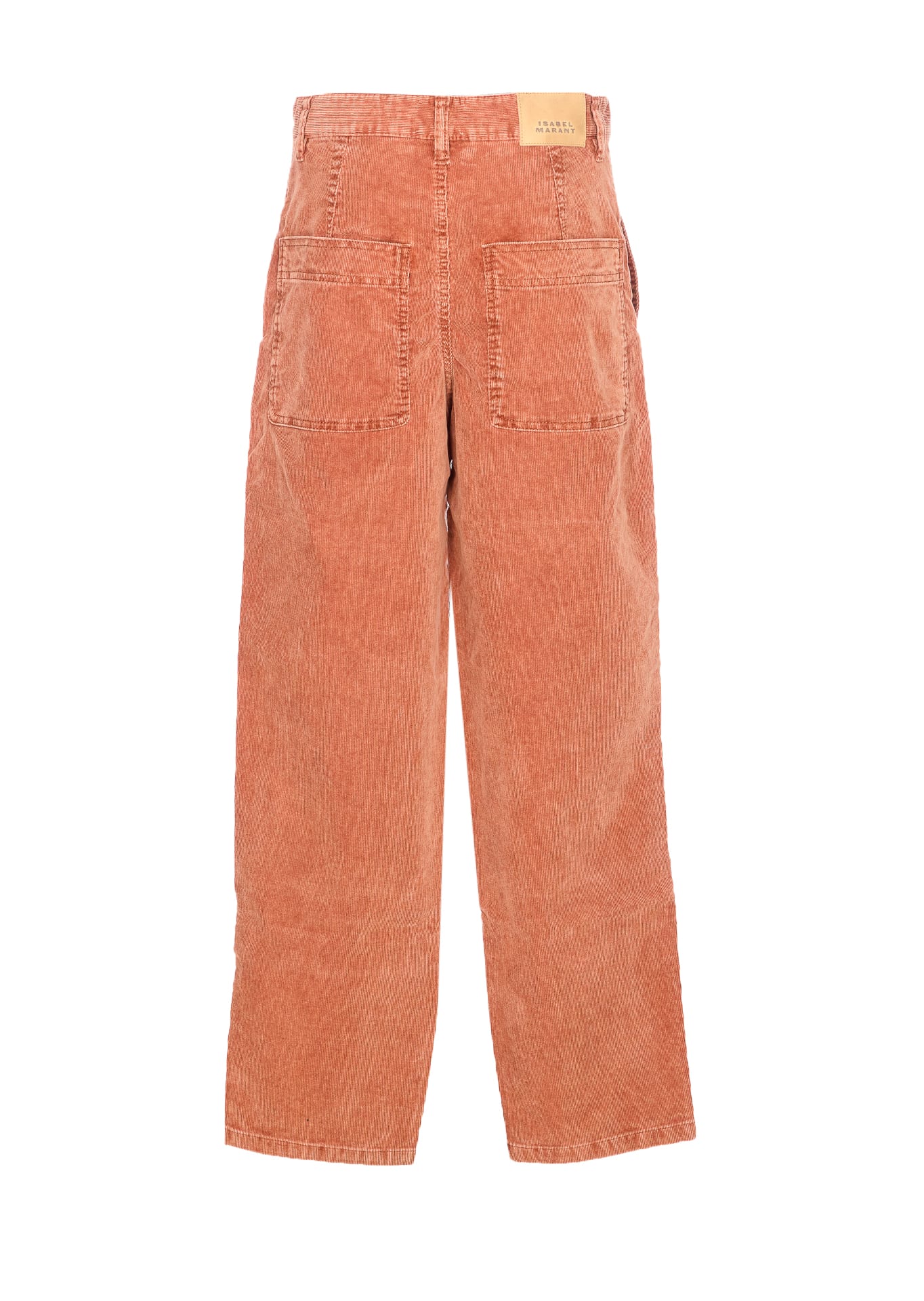Isabel Marant Étoile Onyta Patch-pocket Corduroy Trousers In Orange