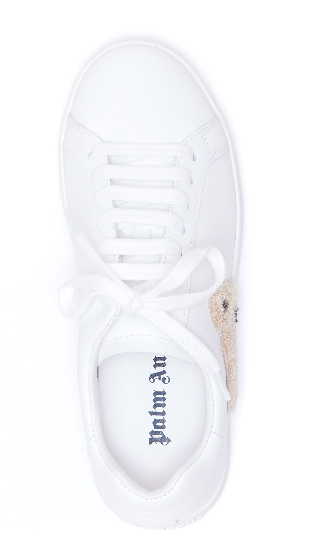 Shop Palm Angels New Teddy Bear Tennis Sneakers In White