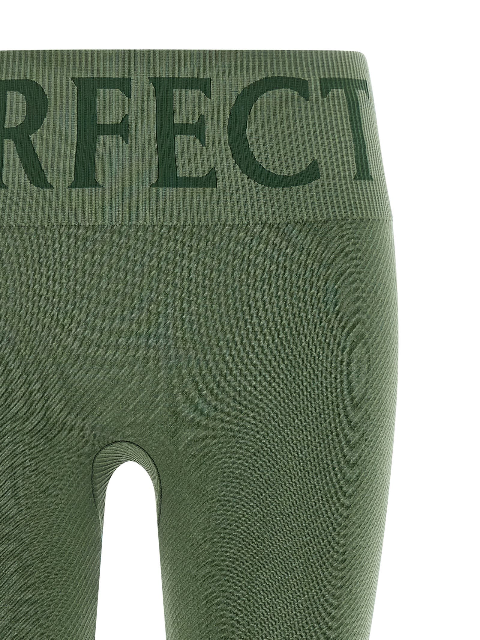 Perfect Moment Thermal Comfort Leggings Ribbed Design In Green