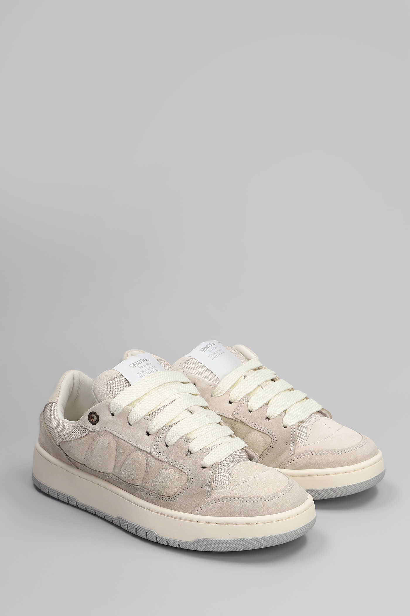 Paura Santha 2 Sneakers In Beige Suede
