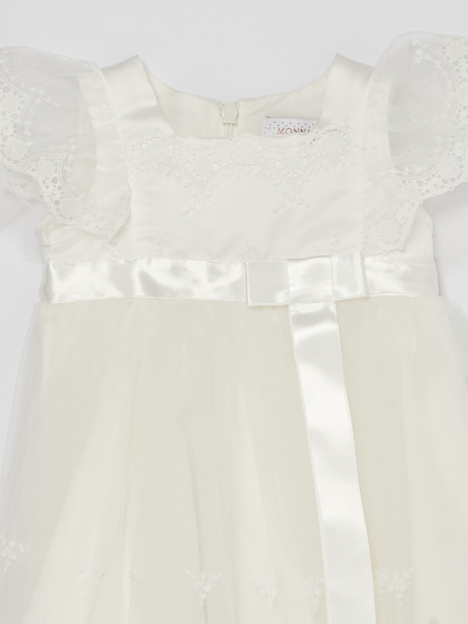 Shop Monnalisa Dress Dress In Bianco