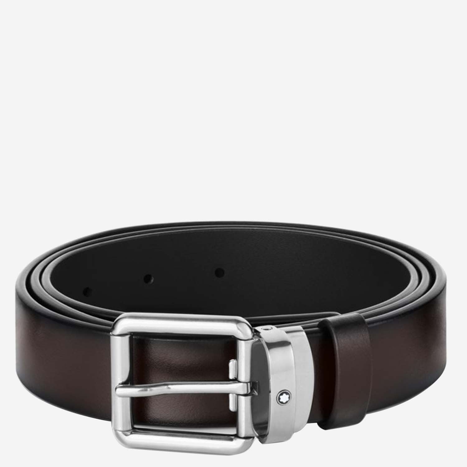 montblanc 30mm brown leather belt