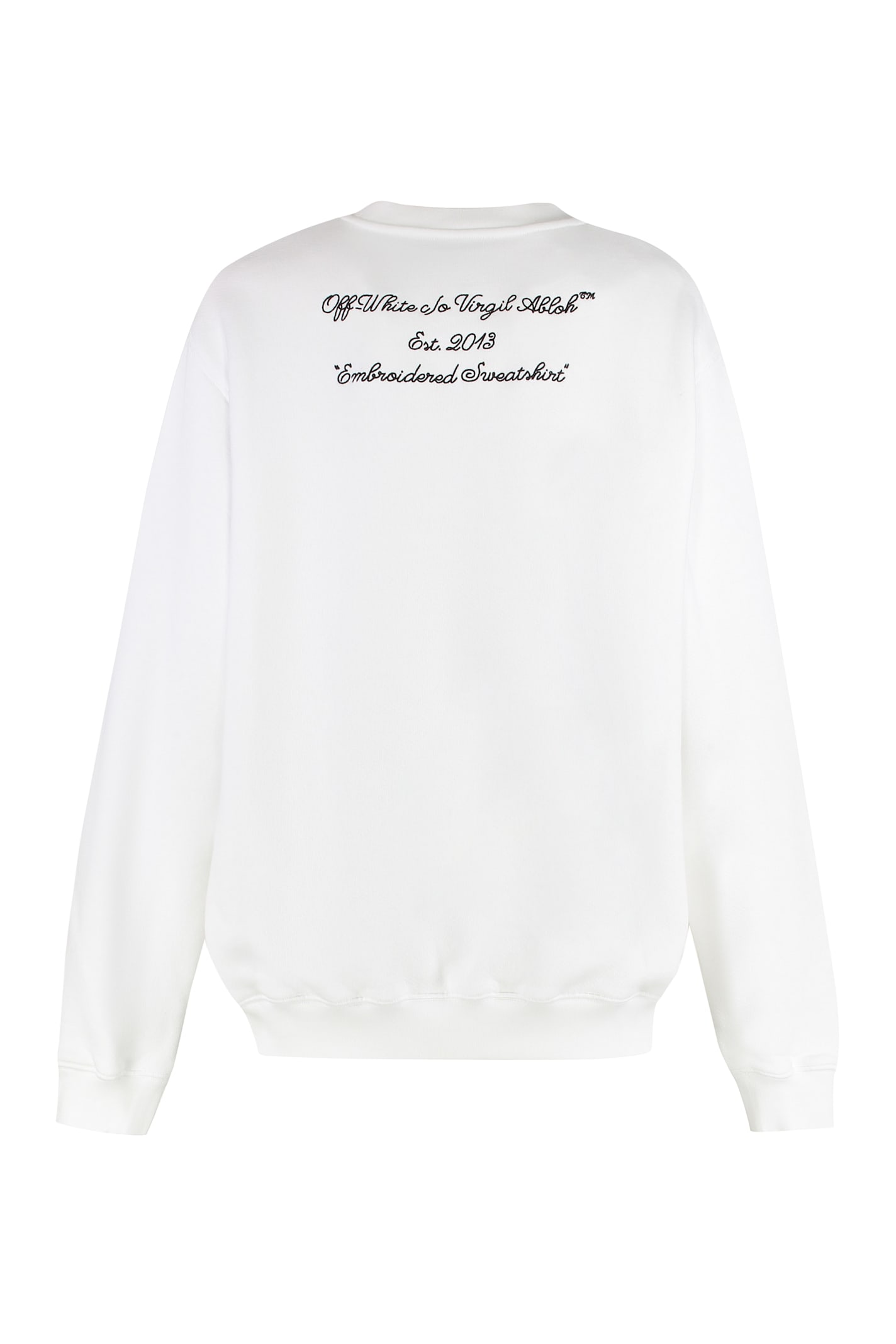 Off-white Cotton Crew-neck Sweatshirt In White