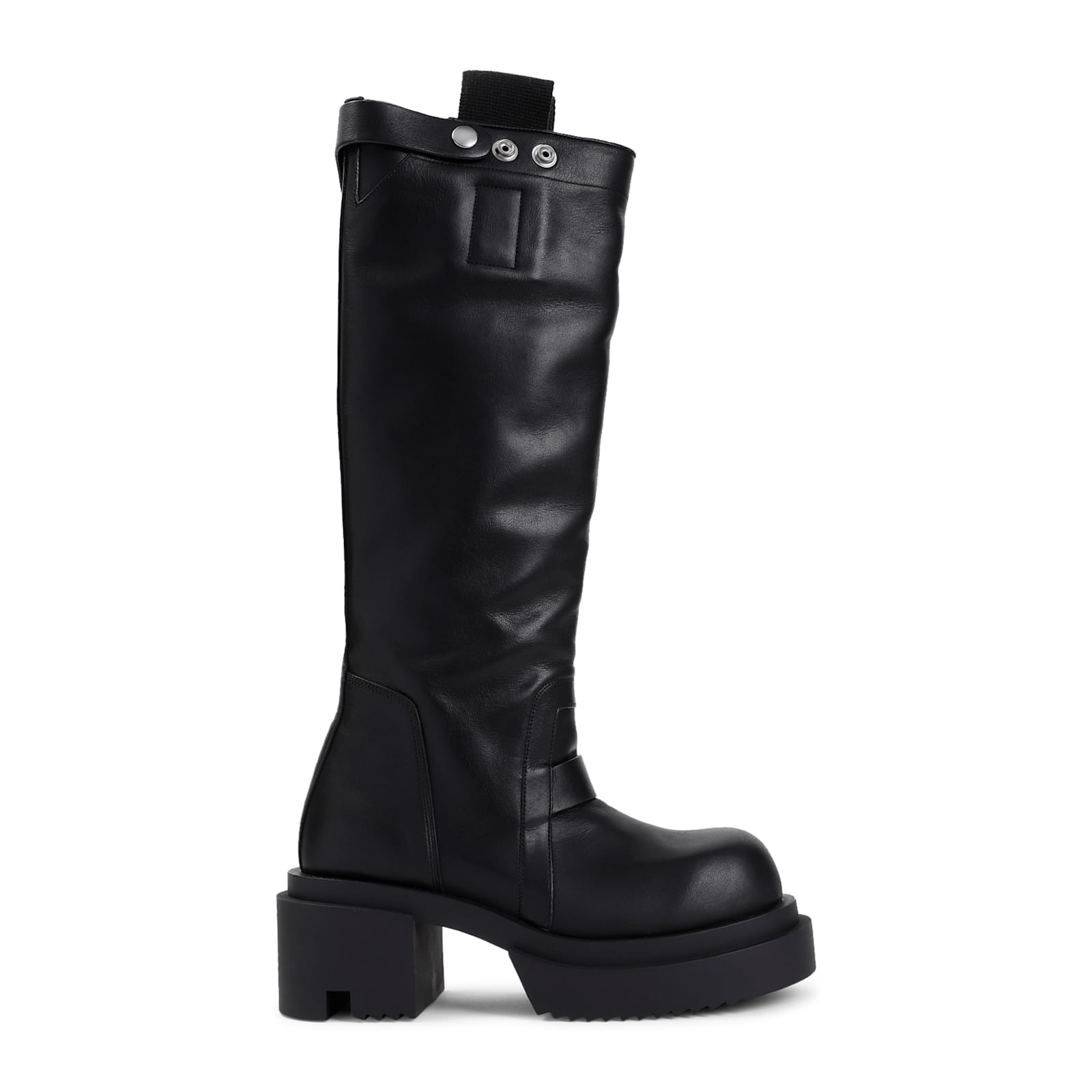 Shop Rick Owens Knee Pull On Bogun Boots In Black