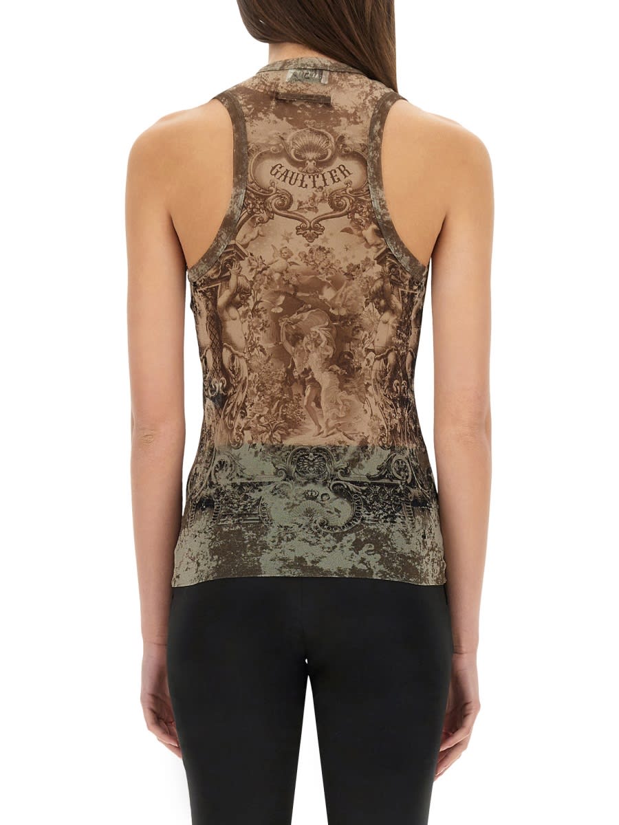Jean Paul Gaultier Graphic Print Racerback Tank Top