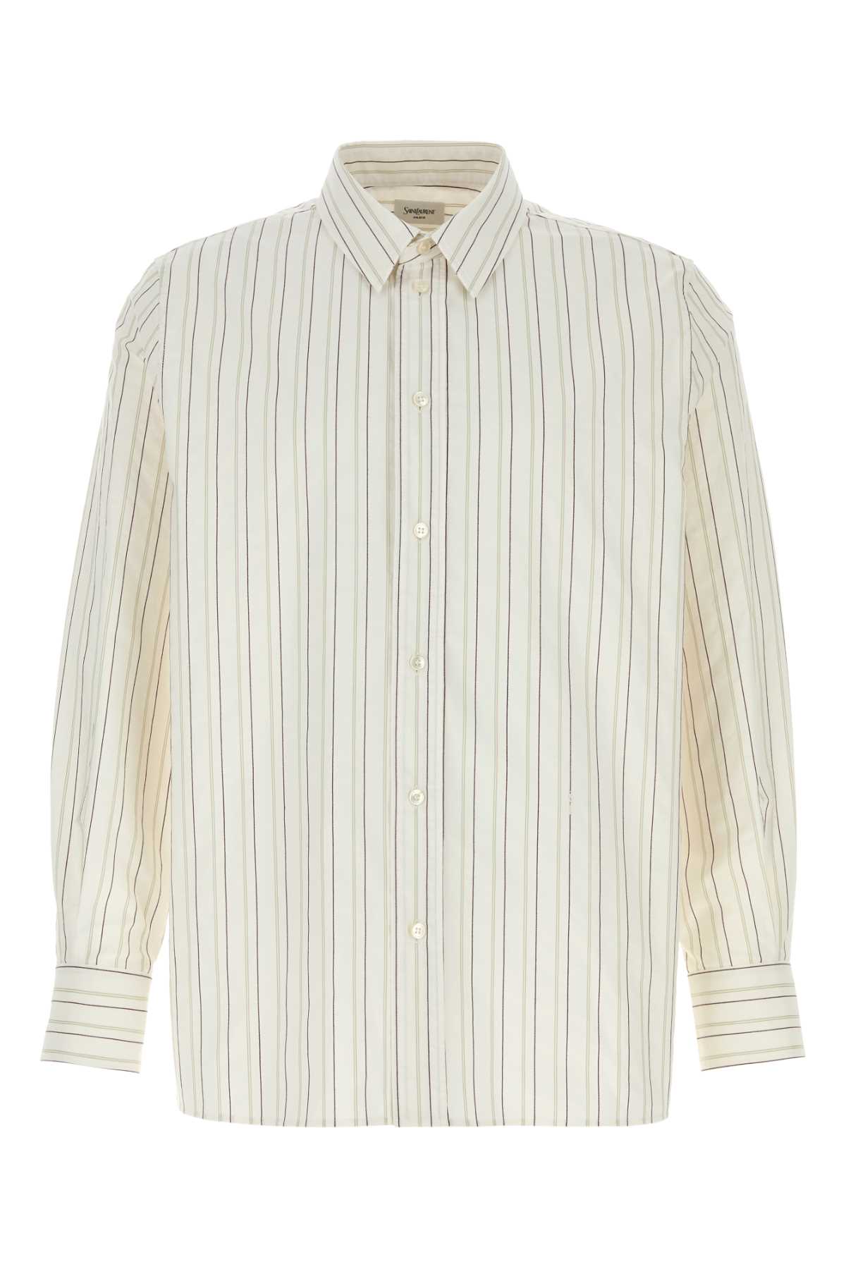 Saint Laurent Cassandre Shirt And Blouse White In White