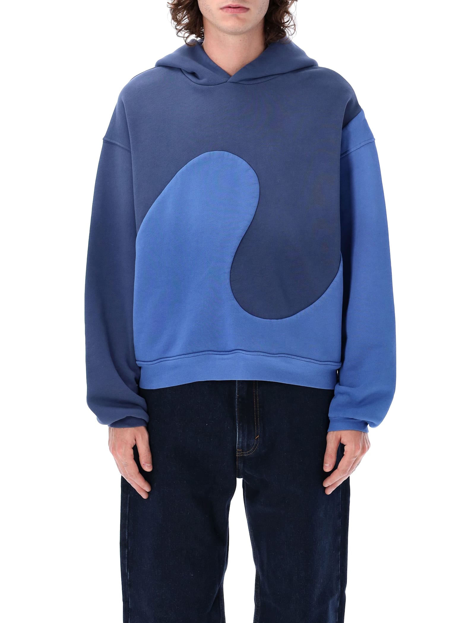 Shop Erl Swirl Hoodie In Blue