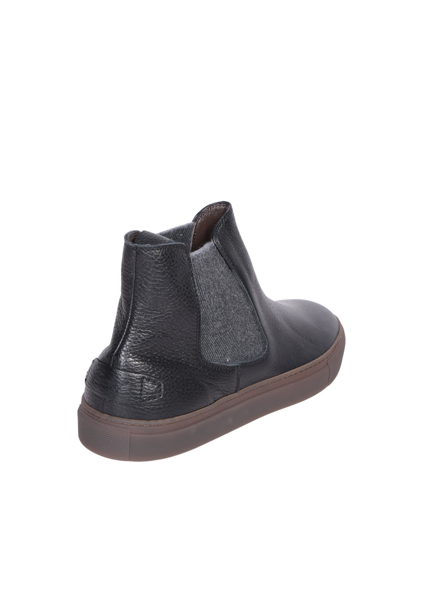 Shop Brioni Chelsea Black Ankle Boots